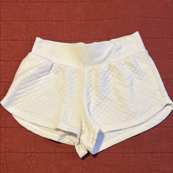 Stars Above White Athletic Shorts with Textured Fabric - Picture 1 of 4